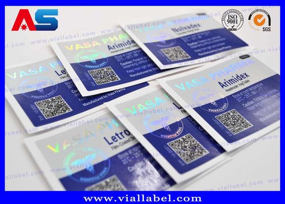 CMYK Stampa Holografica Etichetta del flaconcino HCG Spessore 50um 100 compresse etichetta