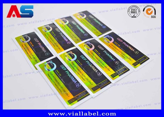Adesivo forte Etichette per flaconcini da 10 ml PET Film laser CMYK Stampa per le etichette dei flaconcini di vetro per farmacia