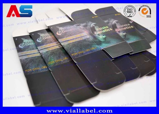 Scatola di imballaggio ologrammi pieghevole per flaconcini di vetro peptidici 2 ml 10 ml 20 ml 30 ml flaconcini per bodybuilding
