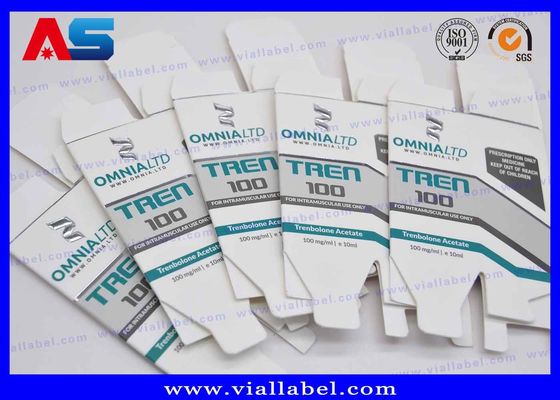 Scatola di imballaggio ologrammi pieghevole per flaconcini di vetro peptidici 2 ml 10 ml 20 ml 30 ml flaconcini per bodybuilding