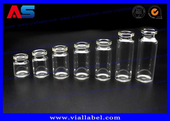 Iniezione 2 ml - 10 ml Fioli di vetro trasparenti di piccole dimensioni Tappo di silicone / tappi a sfiatamento