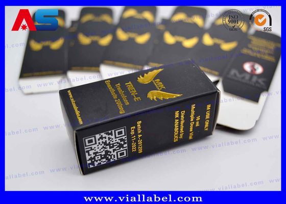 Scatole per flaconcini MK Pharmaceutical da 10 ml con foglio d' oro con logo in rilievo scatole per flaconcini di piccole dimensioni