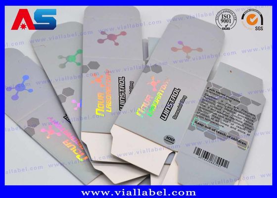 Holographic Laser 15ml Glass Dropper Vials Scatole E Etichette Piccole scatole di imballaggio per flaconcini per bodybuilding