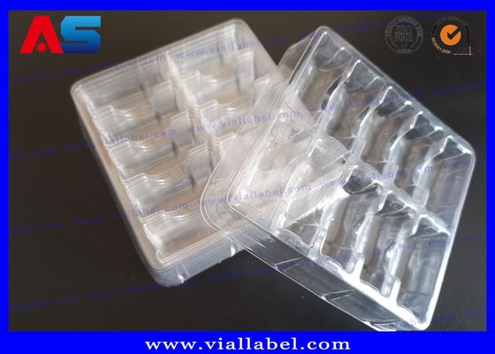 bolla farmaceutica trasparente delle fiale 2ml 10 che imballa con le etichette
