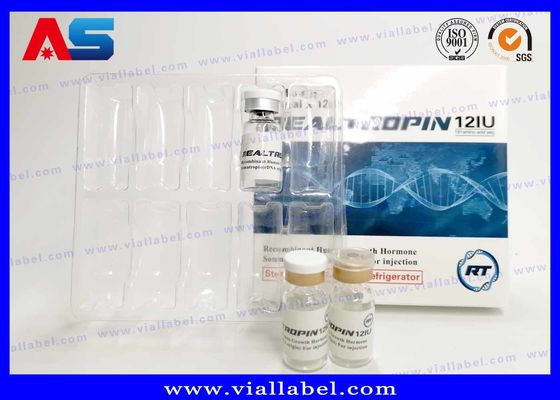 bolla farmaceutica trasparente delle fiale 2ml 10 che imballa con le etichette