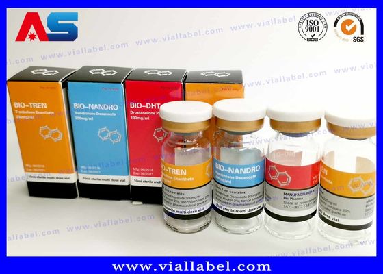 Etichette per flaconi farmaceutici per bodybuilding cypionate 25x60mm certificate ISO per fiale da 10 ml