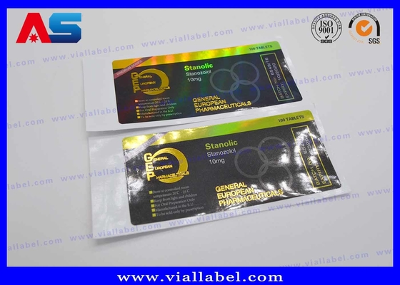 Adesivo forte Etichette per flaconcini da 10 ml PET Film laser CMYK Stampa per le etichette dei flaconcini di vetro per farmacia