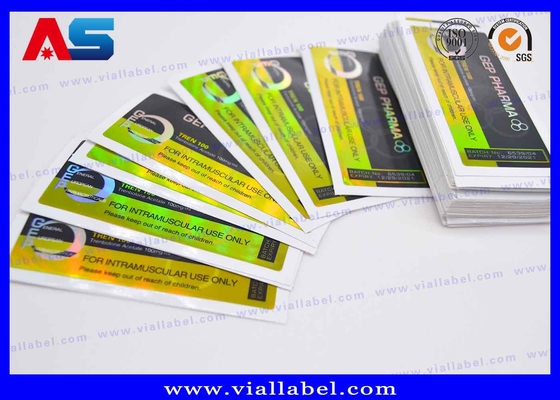 Adesivo forte Etichette per flaconcini da 10 ml PET Film laser CMYK Stampa per le etichette dei flaconcini di vetro per farmacia