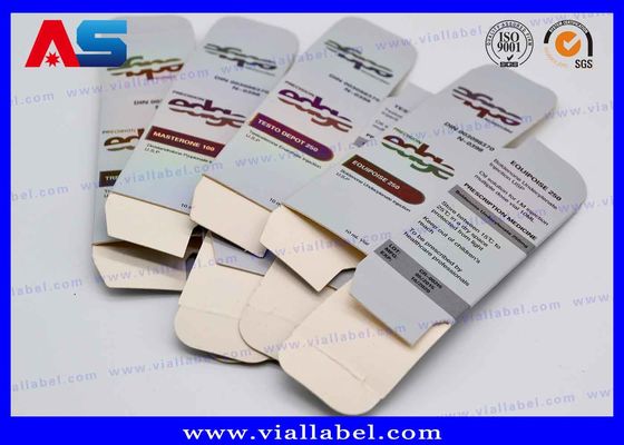 Scatola personalizzata per la conservazione di fiale olografiche, stampa di scatole per fiale da 10 ml e imballaggi / piccole scatole per imballaggio