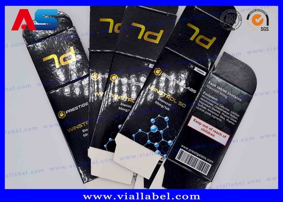 Immagazzinamento di medicinali 10 ml Bottiglie per flaconcini Bodybuilding Cartone Stampa laser ologramma con etichetta adesiva Cartoni di carta enantato