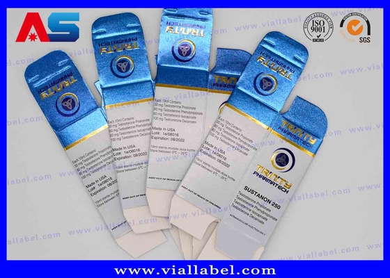 Scatola di imballaggio ologrammi pieghevole per flaconcini di vetro peptidici 2 ml 10 ml 20 ml 30 ml flaconcini per bodybuilding