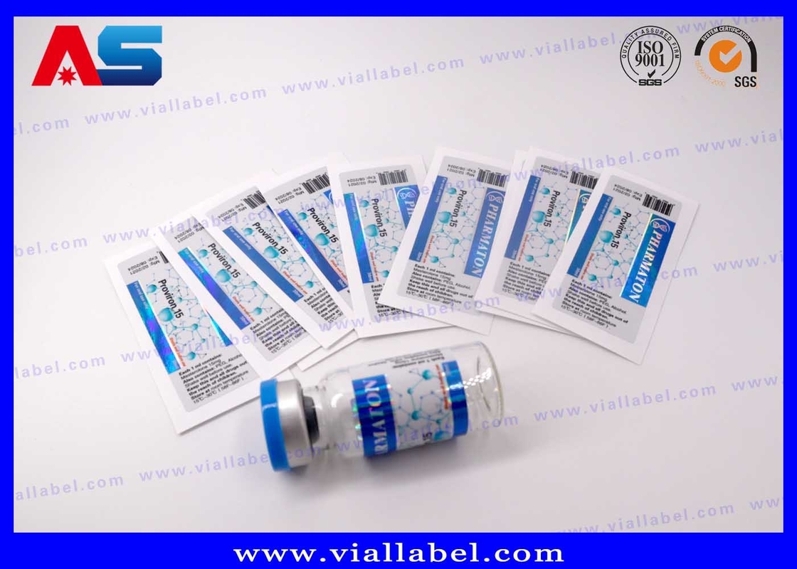 Stampa delle etichette del peptide delle bottiglie di vetro, etichette olografiche della bottiglia da 10 ml