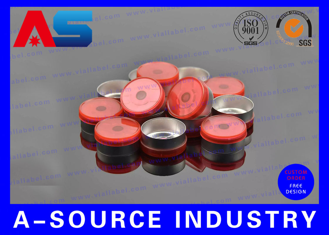 Rosso alluminio 20mm Flip Off Cap Chimica Farmaceutico Aluminico Bottiglie Cap accettato su misura