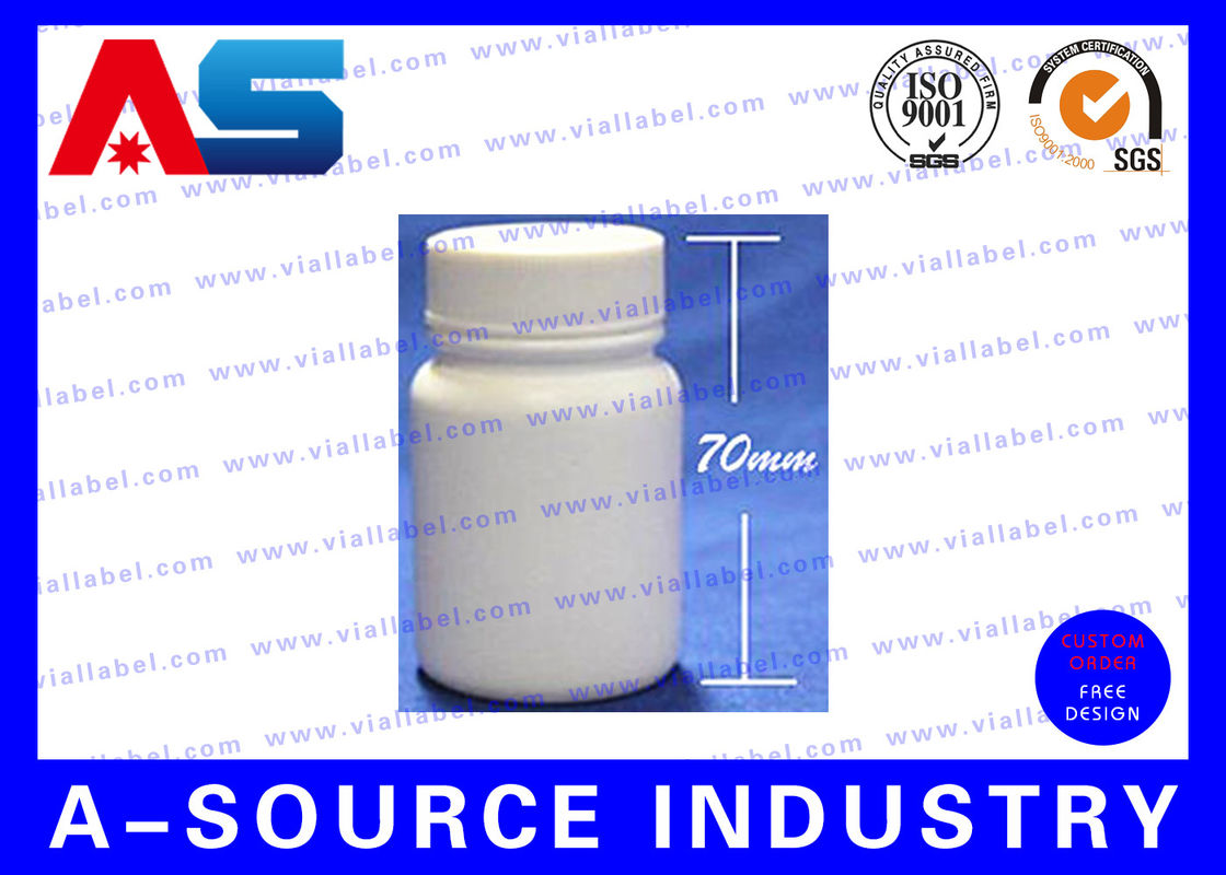 60 ml PE Capsula Bottiglie di Pillole di Plastica 70mm * 27mm Con Protezione Sigillo Sensibile Bottiglie di Medicina di Plastica