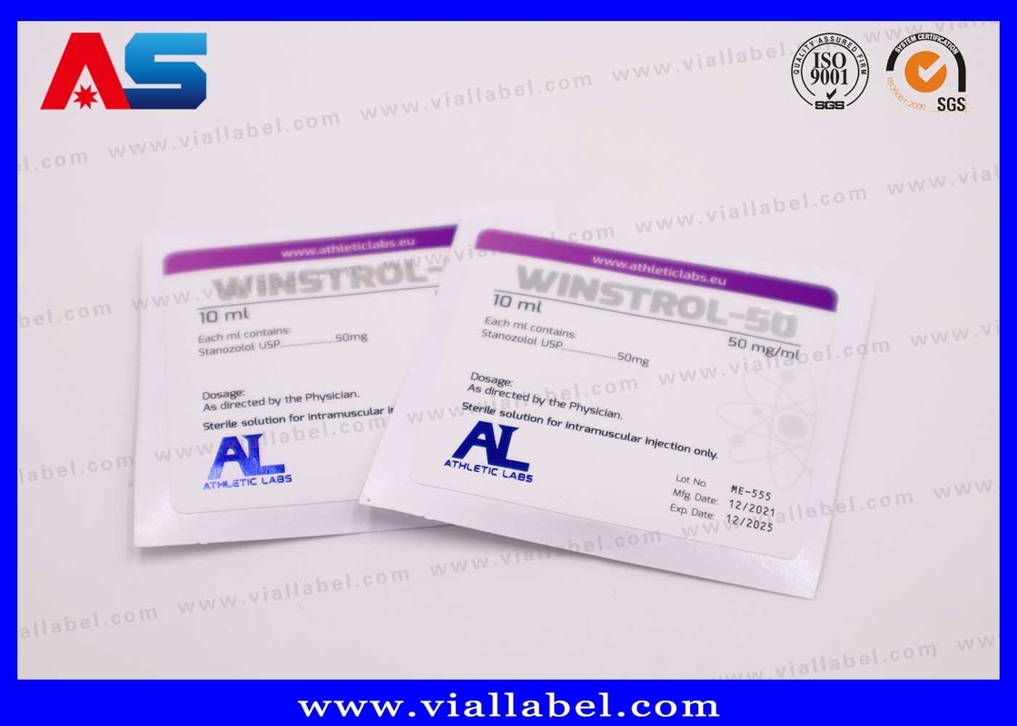 Etichette personalizzate di integratori di fitness per flaconcini di vetro da 2ml/8ml/10ml. Stampa olografica e impermeabile a prova di manomissione. Esperienza di oltre 12 anni. Spedizione DDP e conformità senza problemi.