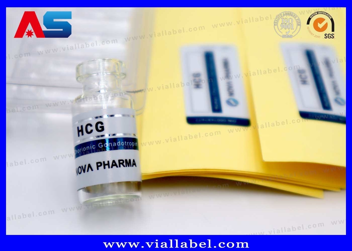 2 ml Etichetta per flaconi di iniezione di piccole dimensioni, Matt Etichetta personalizzata per flaconi di Hcg