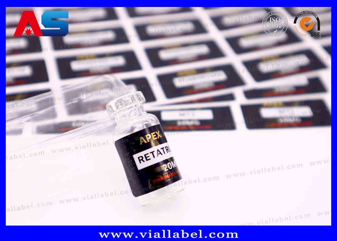 White Pearl Film Etichetta per bottiglie piccole per oli da iniezione Adesivi, adesivi per flaconcini Hcg Stampa logo personalizzato