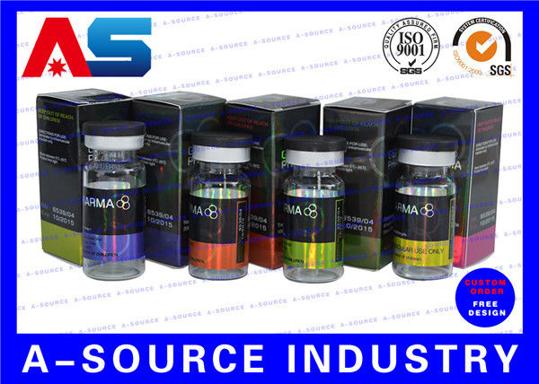 Immagazzinamento di medicinali 10 ml Bottiglie per flaconcini Bodybuilding Cartone Stampa laser ologramma con etichetta adesiva Cartoni di carta enantato