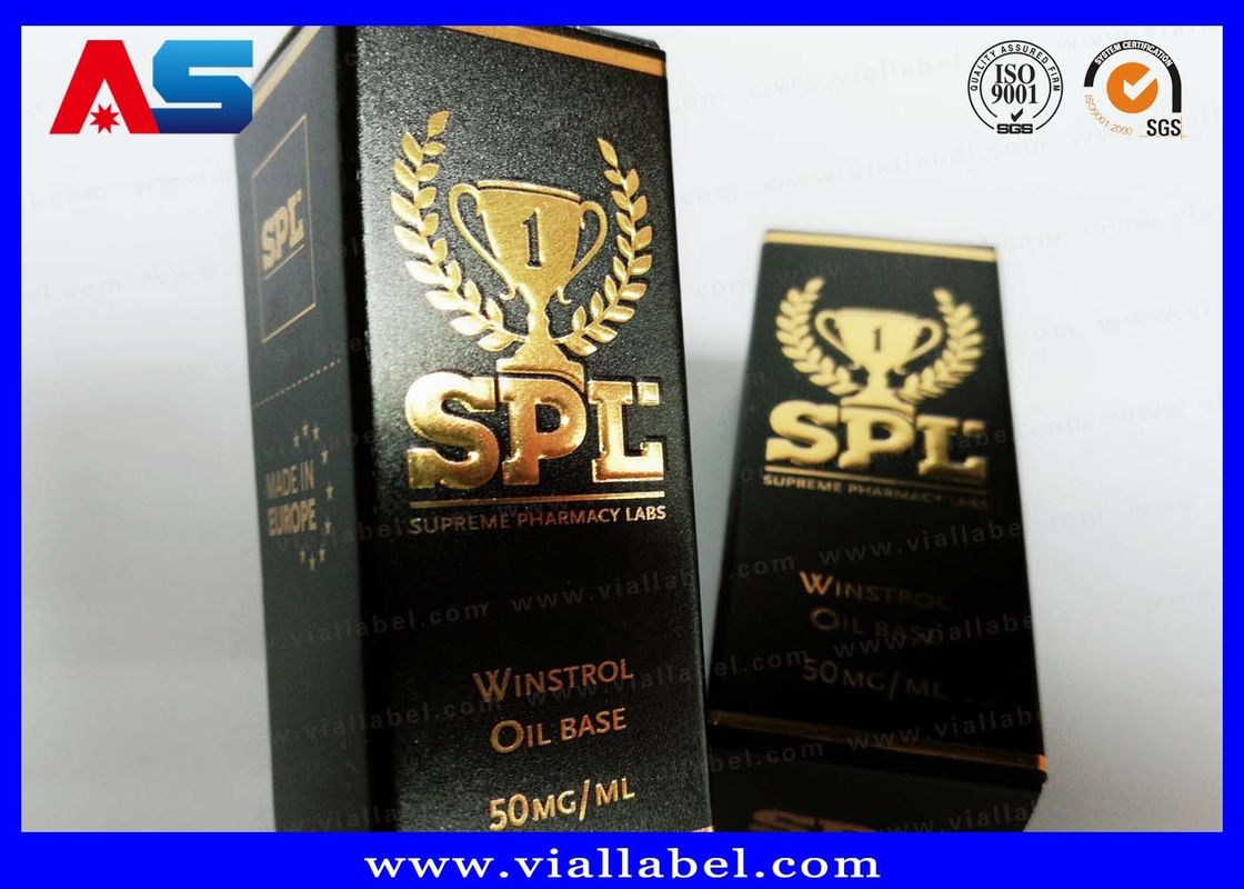 Immagazzinamento in cartone stampato 10 ml Bottiglie con coperchio Gel per bodybuilding Fogli d' oro Imballaggio Fogli d' oro / effetto ologramma