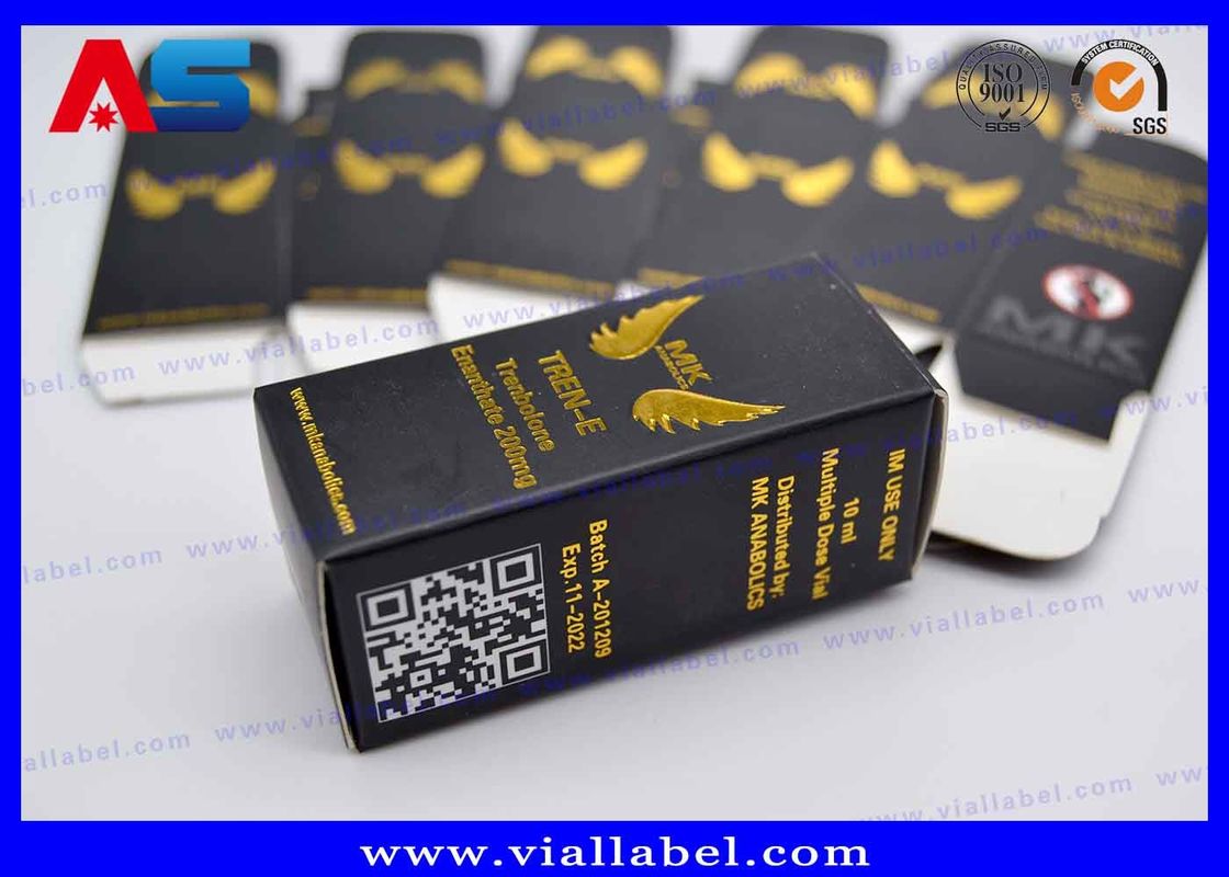Scatole per flaconcini MK Pharmaceutical da 10 ml con foglio d' oro con logo in rilievo scatole per flaconcini di piccole dimensioni