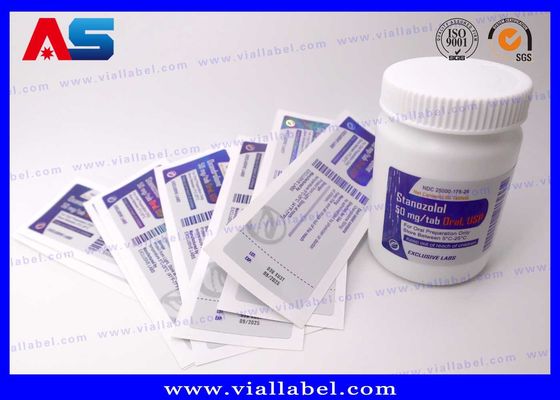 PP PET Plastica Adesivo Bottine di Pillole Adesivo Stampa personalizzata Etichette personalizzate per bottiglie