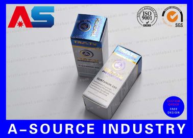 Scatola di stoccaggio per flaconcini da 10 ml su misura con due lati di stampa UV Mat Finish Per il bodybuilding / imballaggio peptidico