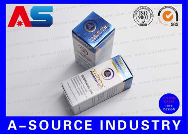 Personalizzi la stampa UV impressa di Matt di colore blu metallico della stagnola di oro dei contenitori di fiala del cartone 10ml